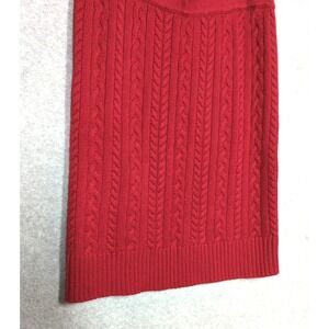 Pencil Skirt Wool Blend Cable Knit P/S Red Tristan Canadian Brand Hot Stuff Sexy